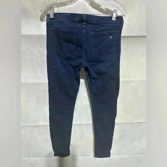 Rag & Bone Jean Womens Mid Rise Dark Wash Capri Leggings Jeggings Blue Size 27 - Picture 3 of 6